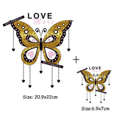 Love Butterfly Warm Sticker Thermal Induction Vinyl Diy Top