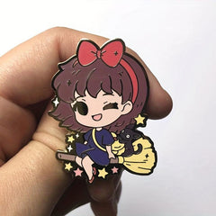 Anime Cat Elf Girl Alloy Enamel Brooch For Backpack