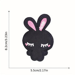 10pcs Cartoon Rabbit Iron On Patches For Girls