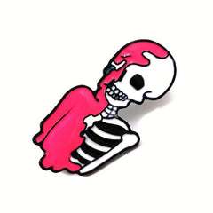 Creative Skull Oil Brooch Halloween Denim Jacket Accessory