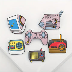 Retro Game Brooch School Bag Decor Clothes Accessory