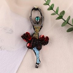 1pc Nail Beads Dancing Girl Embroidery Patch DIY Clothing Coat Accessories