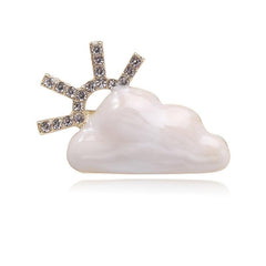 Men's Sun Block Cloud Suit Shirt Brooch