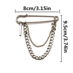 Chain Pin Decoration Hip Hop Style Jewelry For Men