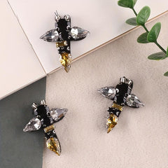 3pcs Beaded Bee Embroidery Patches Girls DIY Cloth Sticker