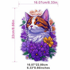 Purple Cat Patches For Men Washable & Ironable Clothing Decorations