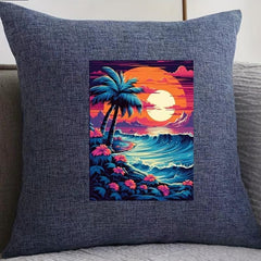 Seaside Sunset Sublimation Film for Men Clothes Bags Pillow