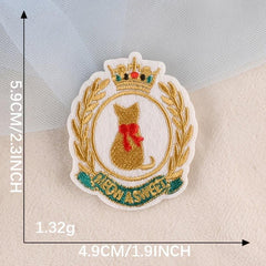 6pcs Cat Shaped DIY Iron on Patch Clothes Bag Shoe Decoration
