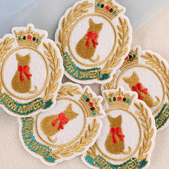 6pcs Cat Shaped DIY Iron on Patch Clothes Bag Shoe Decoration