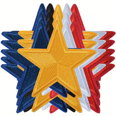 25pcs Star Iron On Patches Sew On Embroidered Applique Repair Patch DIY Crafts