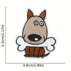 11pcs Corgi Iron On Patches Sew On Embroidered Applique Repair Patch DIY Crafts