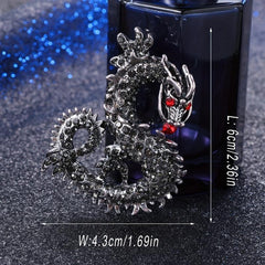 Gothic Ice Dragon Brooch Hip Hop Rapper Jewelry Accessory
