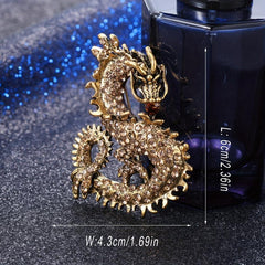 Gothic Ice Dragon Brooch Hip Hop Rapper Jewelry Accessory