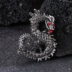 Gothic Ice Dragon Brooch Hip Hop Rapper Jewelry Accessory