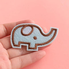 6pcs Girls Cartoon Elephant Bee Embroidered Emblem Badge DIY Decorative Accessor