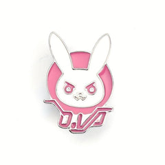 Men's Pink Bunny Brooch, Cartoon Character Backpack Accessory