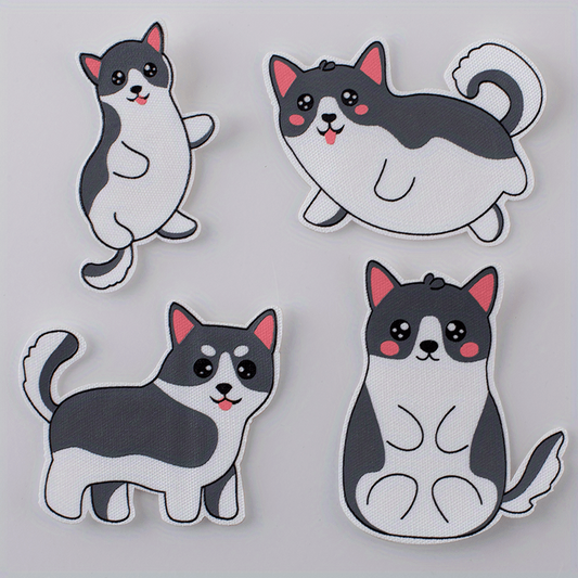 DIY Cartoon 3D Animal Cat Stickers 4pcs Set Kids Costume Decoration