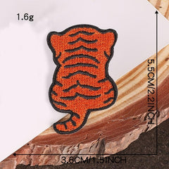 6pcs Tiger Embroidery Patches Fabric DIY Clothes Accessories
