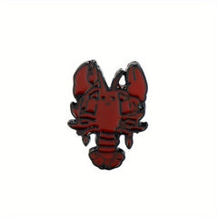 Lobster Coffee Turkey Pattern Brooch Badge for Men