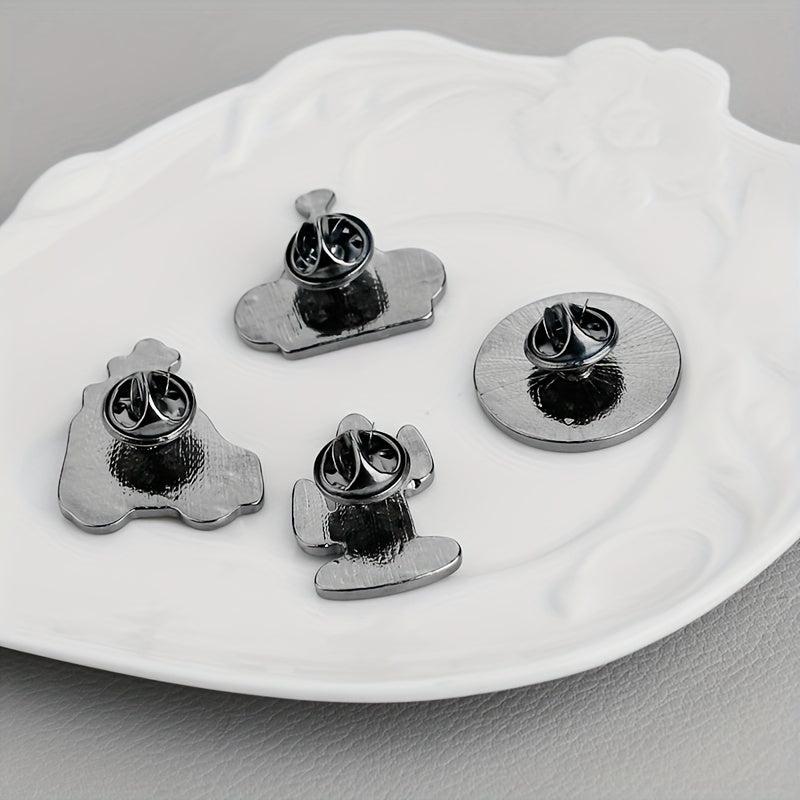 Cactus Car Forest Brooch Set Clothing Accessories Men