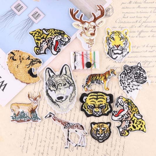 13pcs Animal Embroidery DIY Patch Decorative Accessories For Clothes Backpack