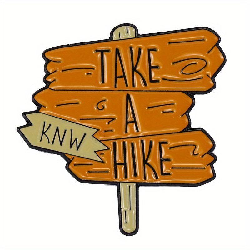 Outdoor Travel Alloy Brooch Road Signs Mountains Rivers Lakes Pin