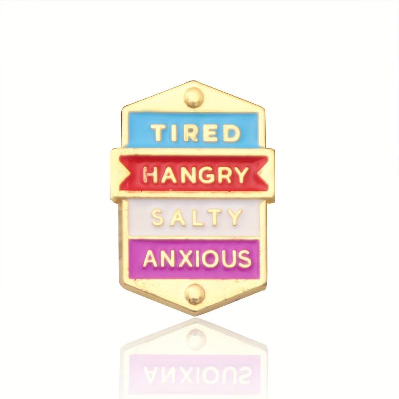Metal Badge Social Expression Brooch Pin for Men