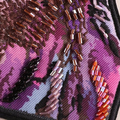 Bead Animal Lion Embroidery Patch Iron on Cloth Sticker