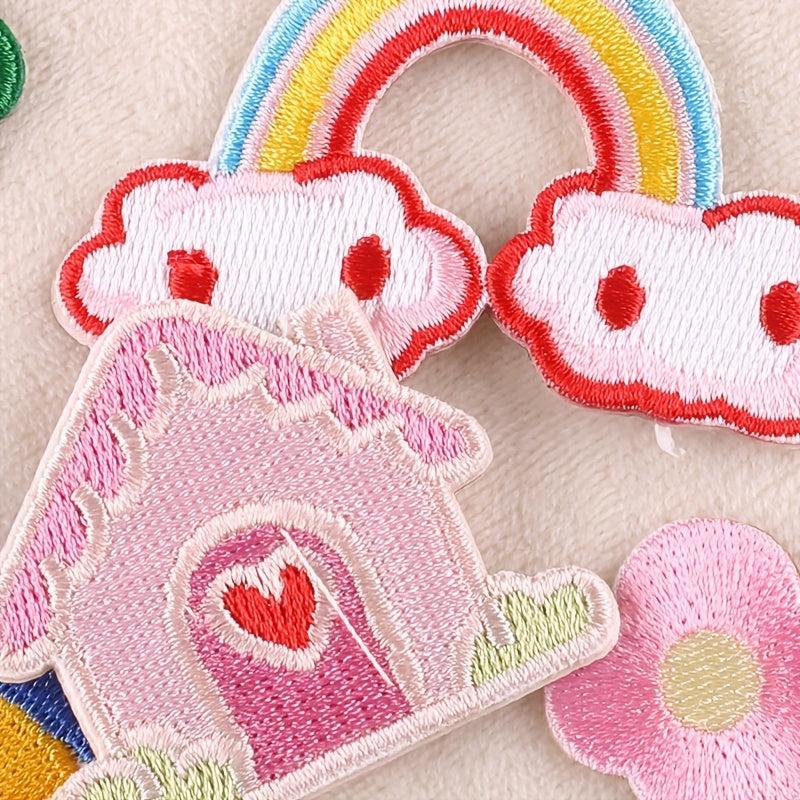 9pcs Girl Flower Embroidered Patch Clothing Hat DIY Clothes Sticker