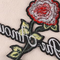 Vintage Rose Flower Embroidery DIY Patch for Clothes Backpack Hat