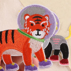 3pcs Space Animal Patches for DIY Clothes Decor