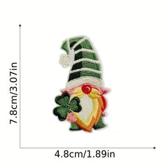 9pcs Green Sew On Embroidered Patches Applique Repair Patch DIY Crafts Decor