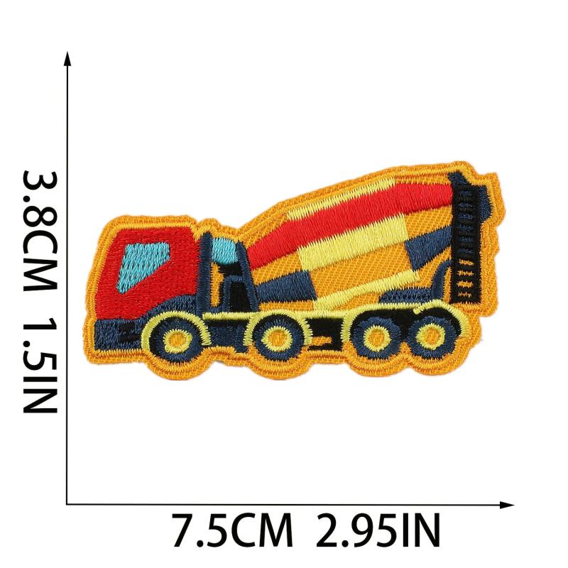 Vehicle Patches Stickers Iron On Embroidered Sew On for Jackets Hats Bags Shoes