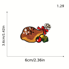 15pcs Christmas Tree Iron On Patches For Men Sew On Embroidered Applique