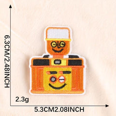 4pcs Cartoon Camera Embroidery Badge Patches Hat Accessories Sticker