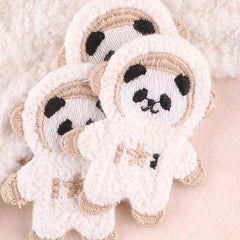 4pcs Space Bear Embroidery Patches Girls Coat DIY Accessories Hand Sewing
