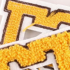 2pcs Towel Embroidery Letter Patches for Girls Clothing DIY Hand Sewing