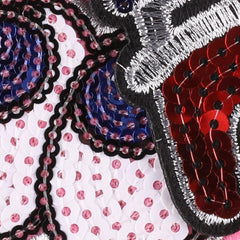 Sequin Embroidered Patches Set with Sewing Kit - DIY Cloth Stick