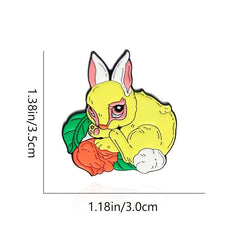Yellow Rabbit Baby Rabbit Brooch