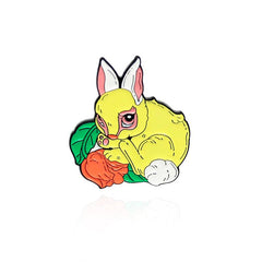 Yellow Rabbit Baby Rabbit Brooch