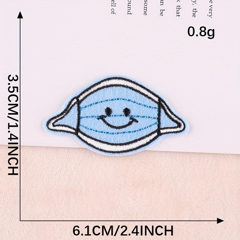 5pcs Cartoon Little Man Head Patches Iron on Cloth Stickers For Girls