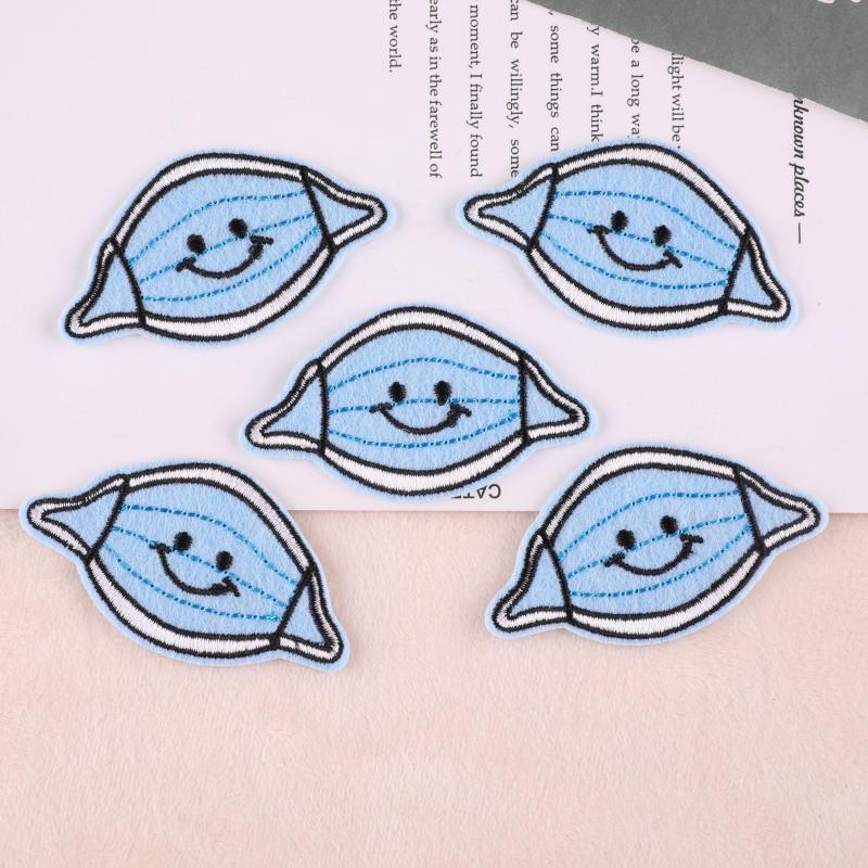 5pcs Cartoon Little Man Head Patches Iron on Cloth Stickers For Girls