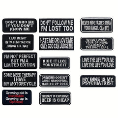 40pcs English Letter Embroidery Patches For Men Fashionable Arm Patches