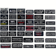 40pcs English Letter Embroidery Patches For Men Fashionable Arm Patches