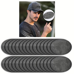 30pcs Blank Leather Patches Adhesive Trucker Hat Iron On Patches Repair Patch