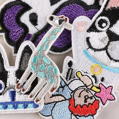 14pcs Cartoon Animal Embroidery Patches for Girls Clothing DIY