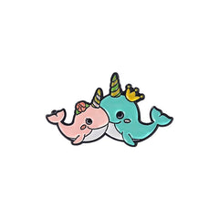 Men's Marine Animal Pattern Pink Pin
