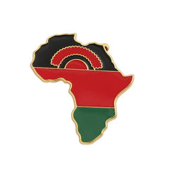 World Map Brooch Africa Angola Ghana Kenya Enamel Pin Backpack Gift