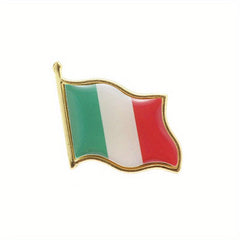 World Flags Lapel Pins For Men Wave Droplet Flag Badges Alloy Medals Brooches