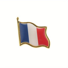 World Flags Lapel Pins For Men Wave Droplet Flag Badges Alloy Medals Brooches
